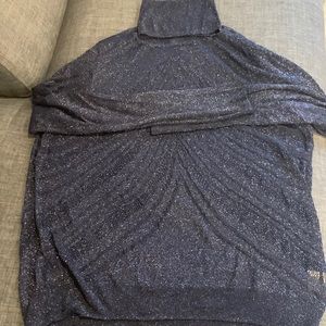 Sparkle Anthropologie navy turtleneck sz L